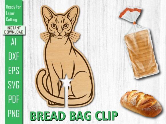 Animal Laser Cut Sitting Cat Bread Clip: A Purrfect Kitchen Accessory