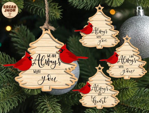 Cardinal Memorial Ornament SVG: A Touching Tribute Design
