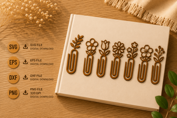 Create Beautiful Keepsakes with Floral Bookmarks SVG Laser Cut Bundle