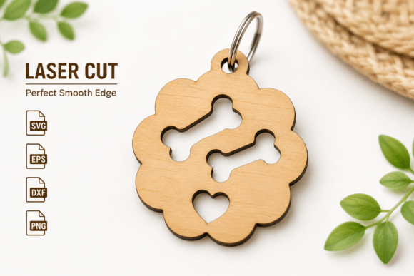 Dog Tag SVG Laser Cut File: Craft Unique Pet ID Tags