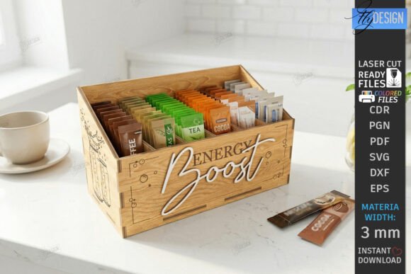 Drink Packet Organizer Laser Cut | CNC