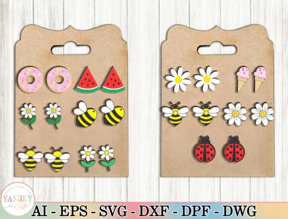 Summer Earrings SVG Laser Cut Bundle