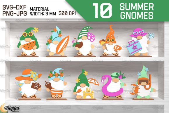 Summer Gnomes Laser Cut Bundle: Charming Designs for Your Projects