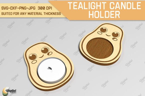 Tealight Candle Holder. Avocado SVG: Elevate Your Designs