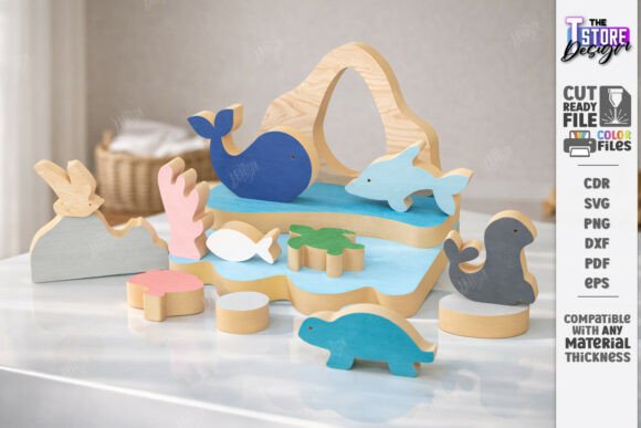 Wooden Animal Building Blocks Laser Cut: A Creative Design Asset